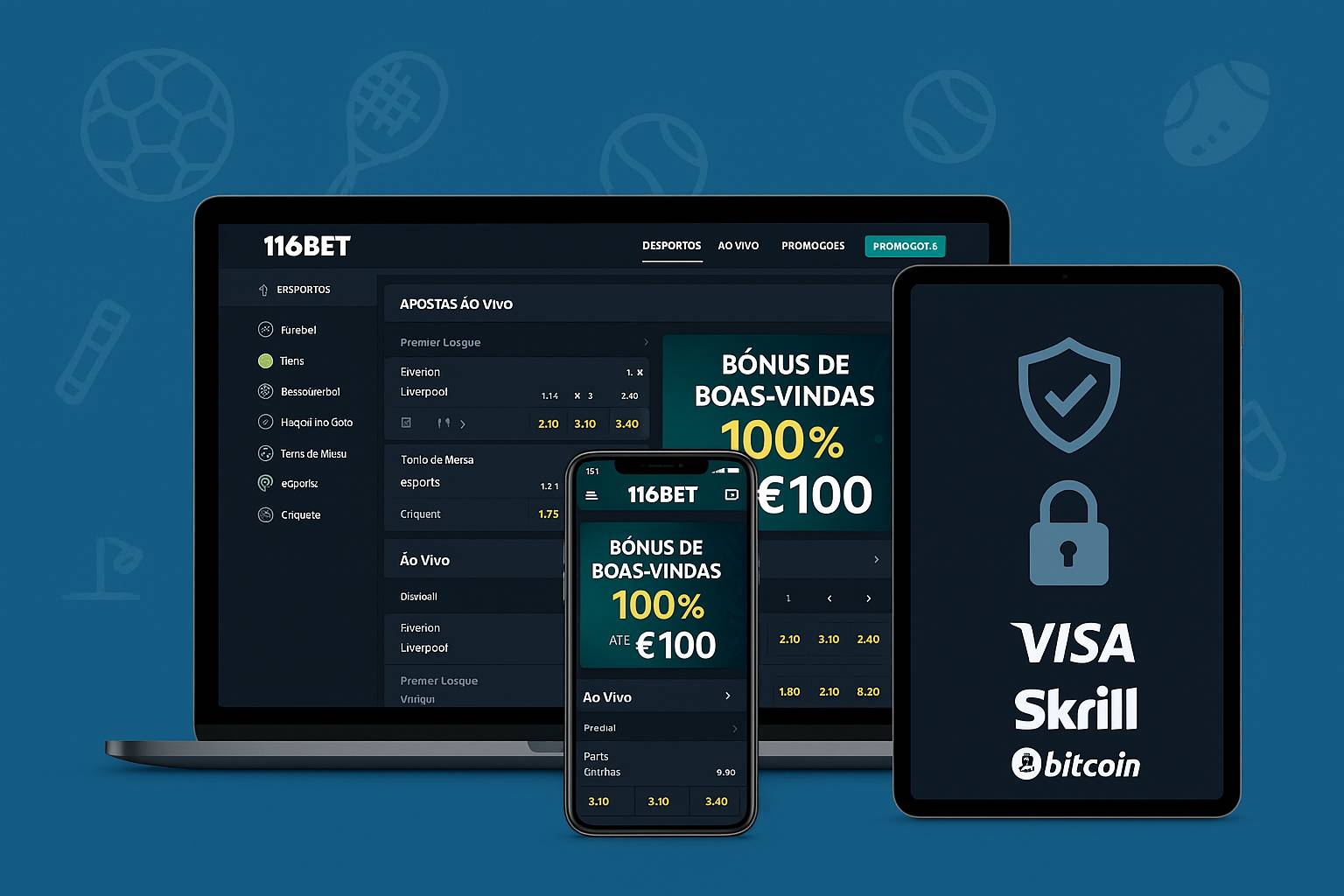 Aposte em apostas esportivas no cassino online 116BET