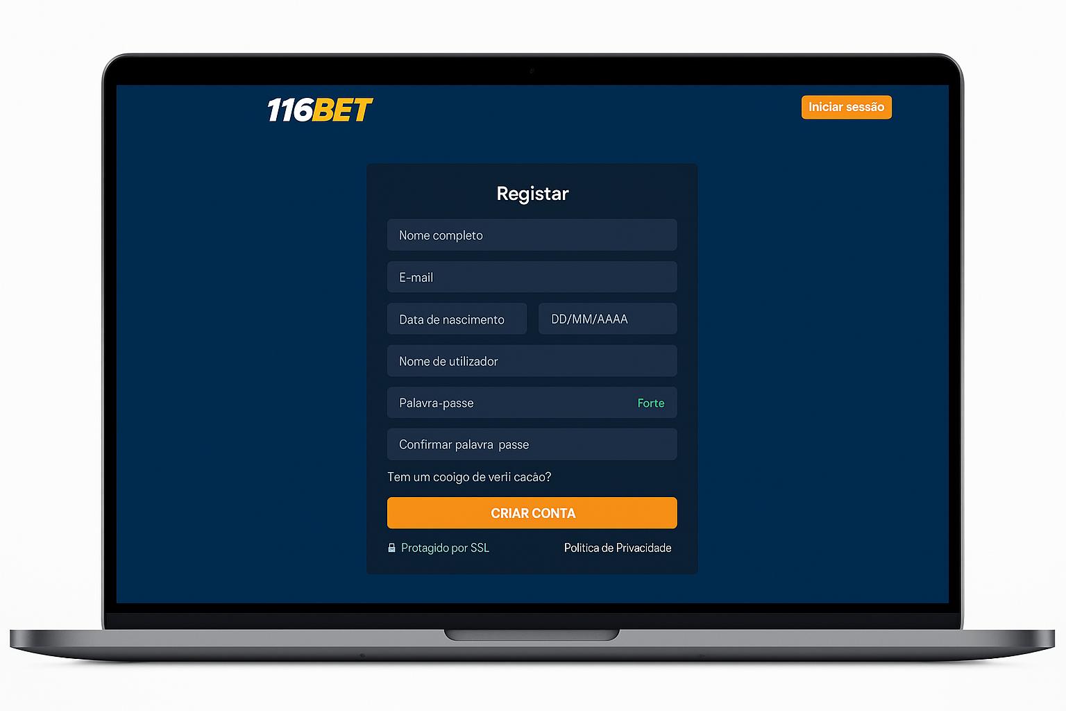 Não Perca tempo, o rRgistro na site 116BET